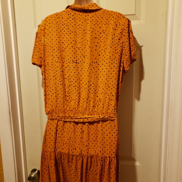 Tahari Burnt Orange Maxi Large Dress - Picture 3 of 6